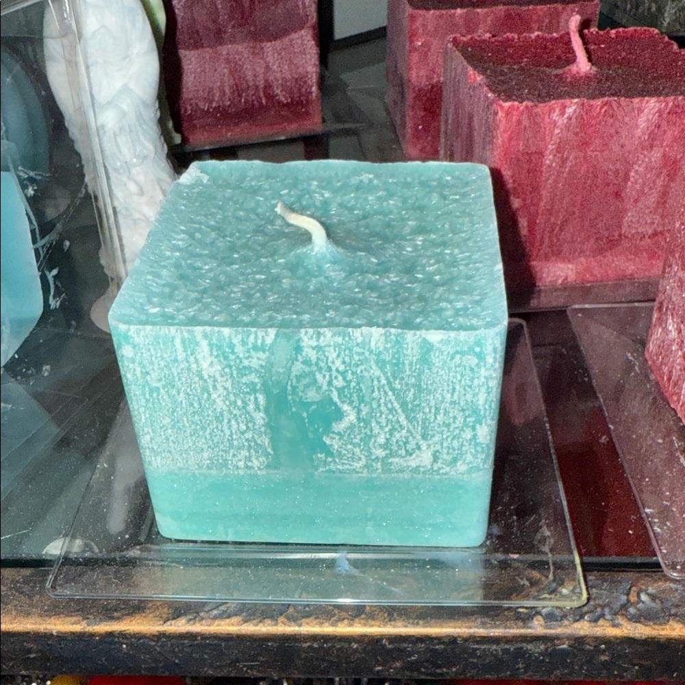 Artisan Square Candle in Turquise